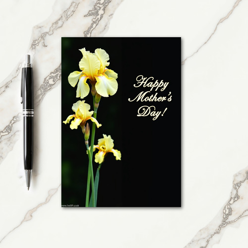 Velvet Black Mothers Day Card