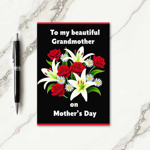 Velvet Black Mothers Love Card