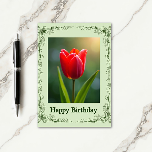 Velvet Bloom Birthday Card