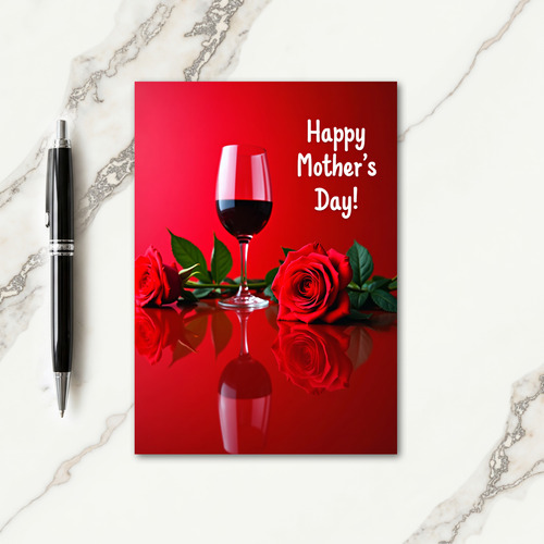 Velvet Bloom Red Floral Card