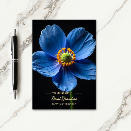 Velvet Blue Mothers Day Card