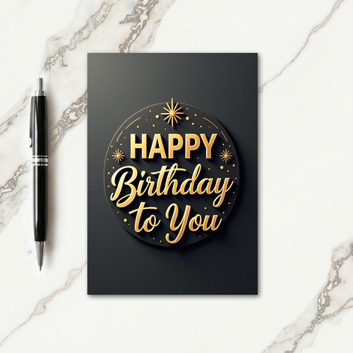 Velvet Embossed Birthday Card
