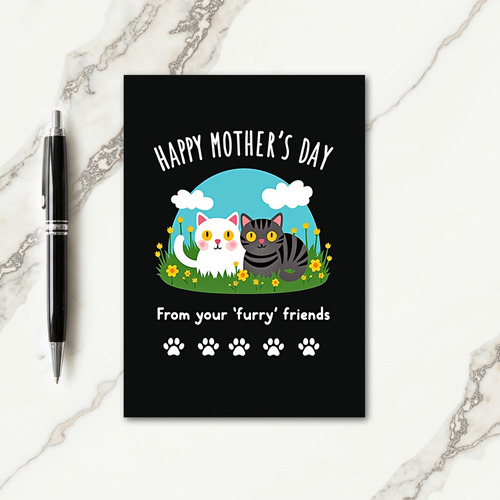Velvet Feline Mothers Day Card