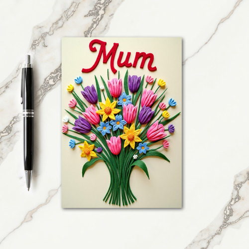 Velvet Floral Bouquet Card