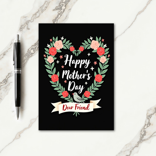 Velvet Floral Heart Card