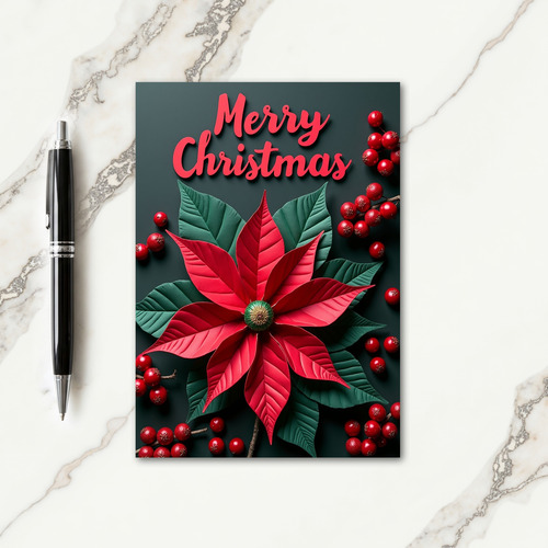 Velvet Floral Holiday Card