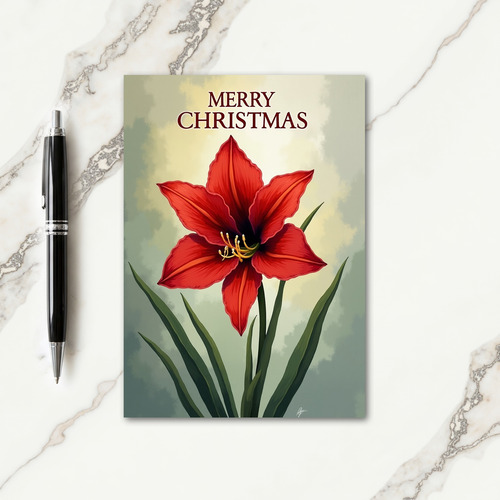 Velvet Flower Holiday Card