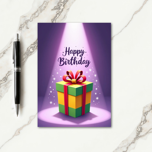 Velvet Glow Festive Birthday Card