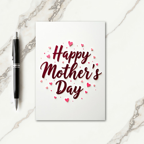 Velvet Lettered Mothers Day Card