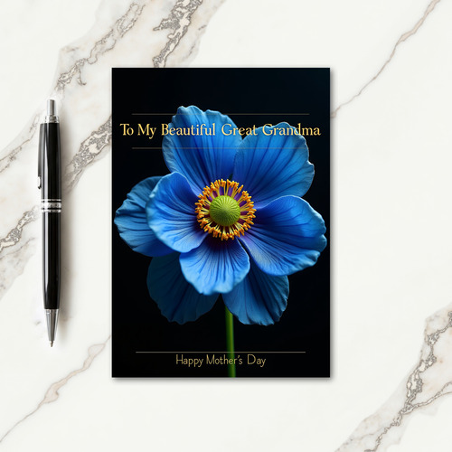Velvet Night Floral Mothers Card