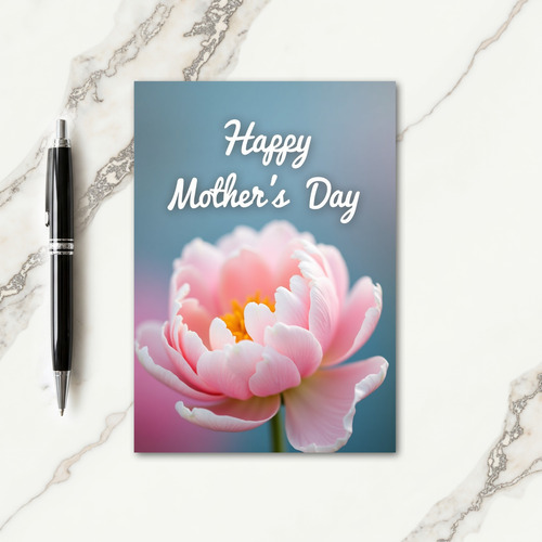 Velvet Pink Bloom Mothers Day Card