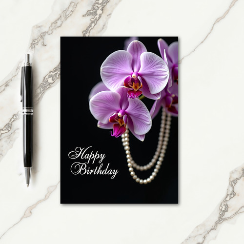Velvet Purple Birthday Card
