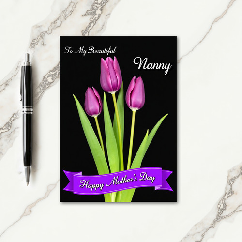 Velvet Purple Mothers Day Card