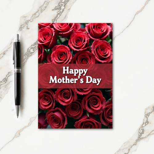 Velvet Red Flower Card