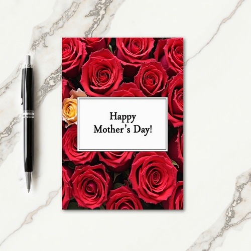 Velvet Red Mothers Day Card