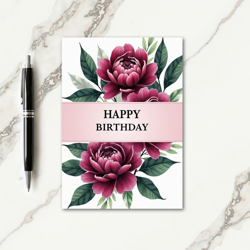 Velvet Rose Birthday Card