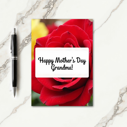 Velvet Rose Mothers Day Grandma Card
