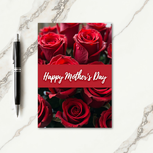 Velvet Scarlet Blooms Card