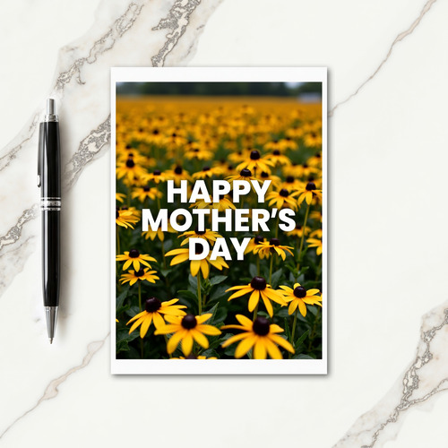 Velvet Sunflower Mothers Day Card