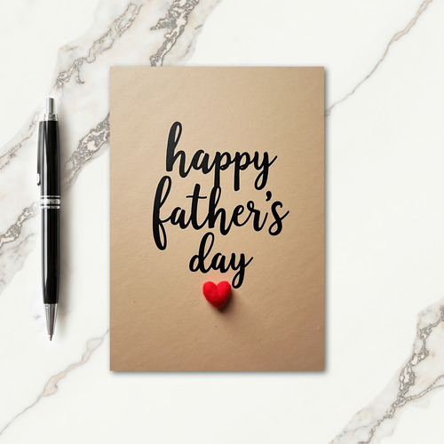Velvety Black Fathers Day Card