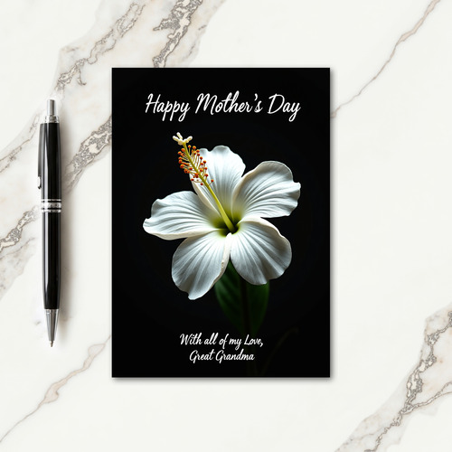 Velvety Black Mothers Day Card