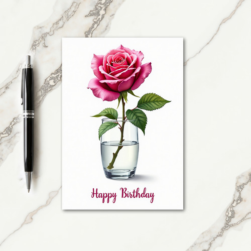 Velvety Flower Birthday Card