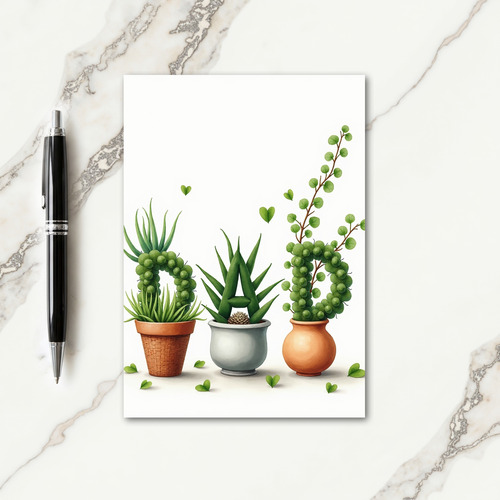 Verdant Alphabet Fathers Day Card