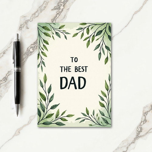 Verdant Best Dad Card