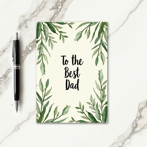 Verdant Best Dad Watercolor Card