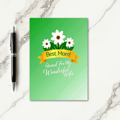 Verdant Best Mom Award Card