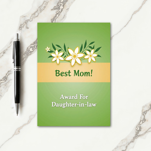 Verdant Best Mom Illustration Card