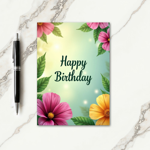 Verdant Birthday Foliage Card