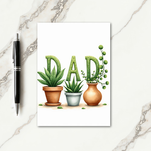 Verdant Dad Art Fathers Day Card