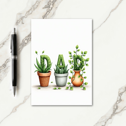 Verdant Dads Day Art Card
