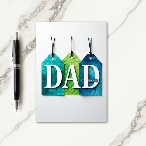 Verdant Fathers Day Banner Card