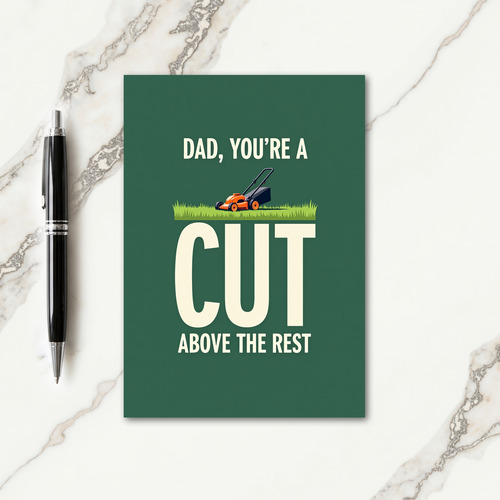 Verdant Fathers Day Cut Above Card
