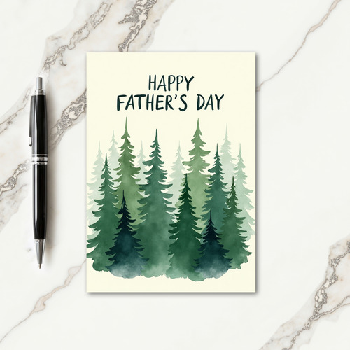Verdant Fathers Day Forest Card