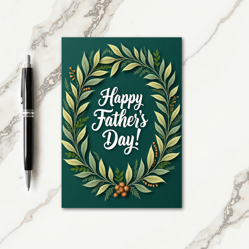 Verdant Fathers Day Greeting Card