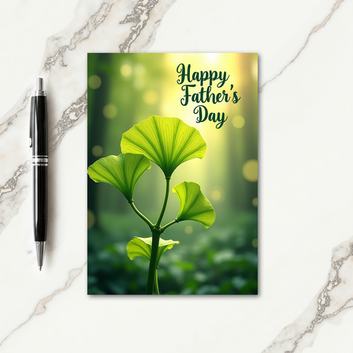 Verdant Fathers Day Leaves Card