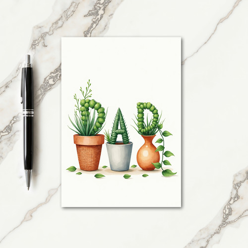 Verdant Fathers Day Letter Card