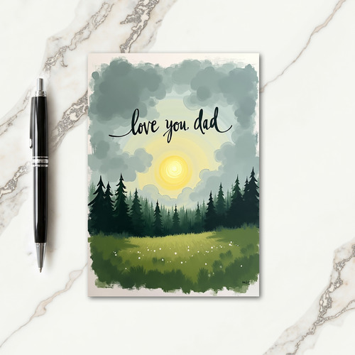 Verdant Fathers Day Love You Card