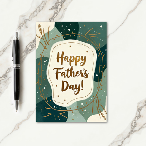 Verdant Fathers Day Message Card