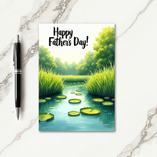 Verdant Fathers Day River Card
