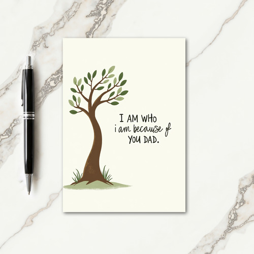 Verdant Fathers Day Tree Card