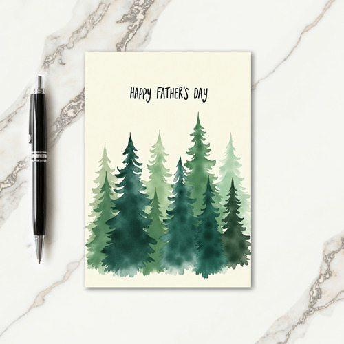 Verdant Fathers Day Trees Card