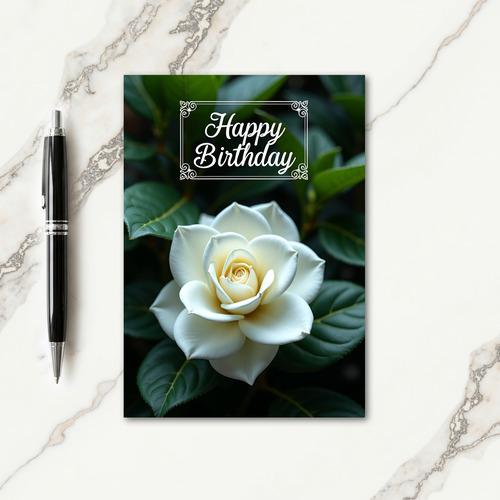 Verdant Flower Birthday Card