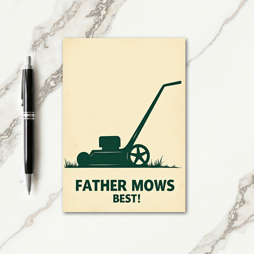 Verdant Mower Fathers Day Card