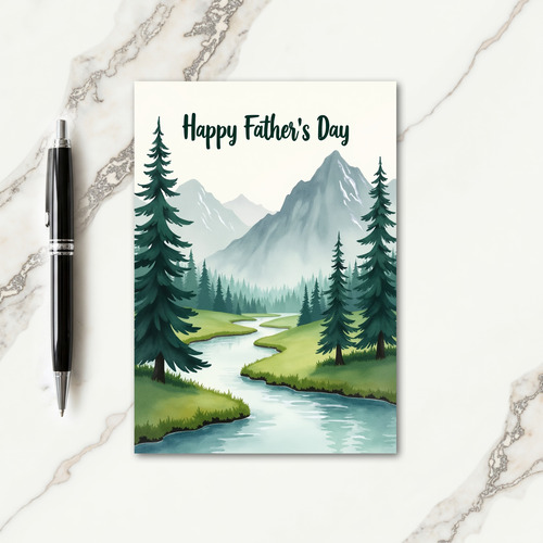 Verdant Valley Fathers Day Card