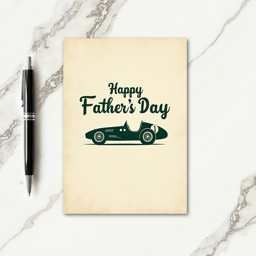 Verdant Vintage Fathers Day Card