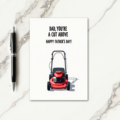 Vermillion Lawn Tool Fathers Day Card